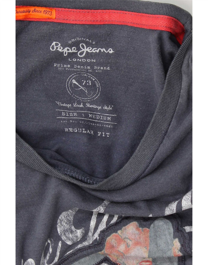 Tricou grafic pentru bărbați PEPE Jeans cu croiala normală Top Mediu Bleumarin