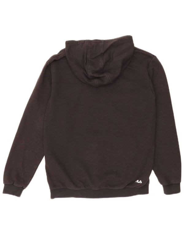 Pulover Fila Băieți Graphic Pulover 13-14 Ani Bumbac Negru