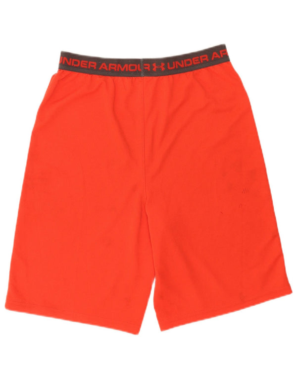 Pantaloni scurți sport Under Armour pentru băieți Heat Gear Graphic 13-14 ani XL portocaliu