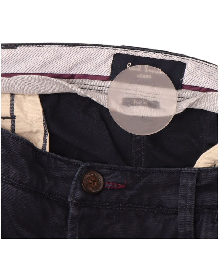 Pantaloni chino drepți pentru bărbați PAUL SMITH L32 L28 bumbac bleumarin