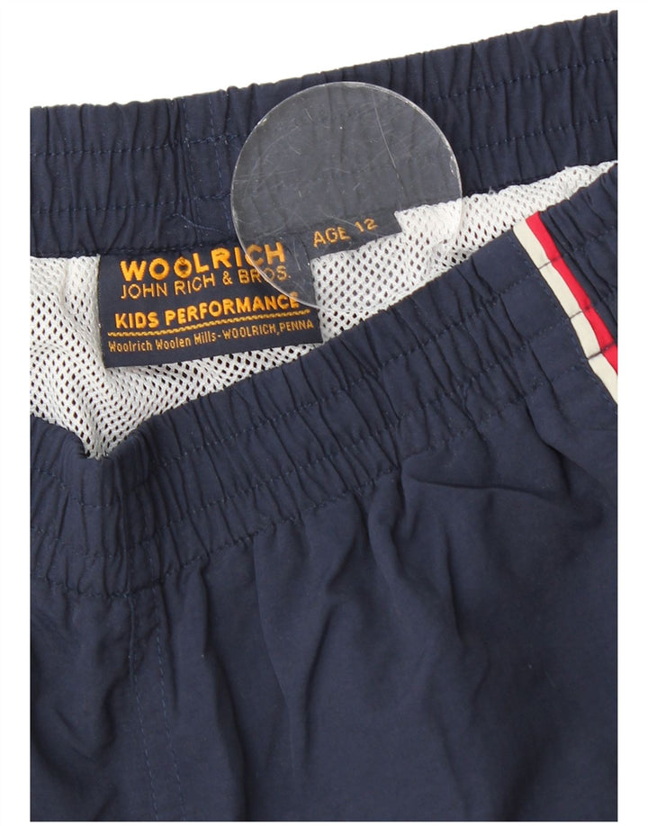 Pantaloni scurți de înot Woolrich pentru băieți 11-12 ani, nailon bleumarin