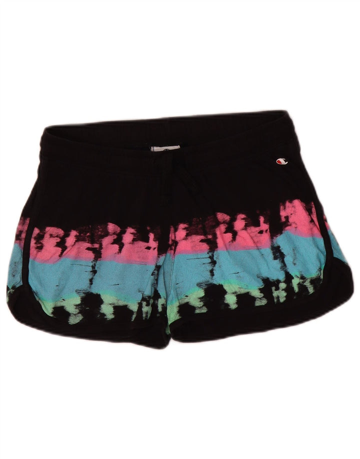 Pantaloni scurti sport pentru fete CHAMPION 15-16 ani 2XL bumbac negru Tie Dye