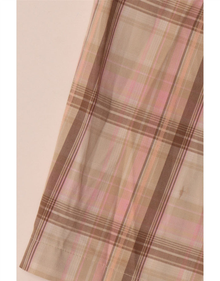 Pantaloni scurți chino Izod pentru femei US 8 Medium W32 Pink Check Poliester