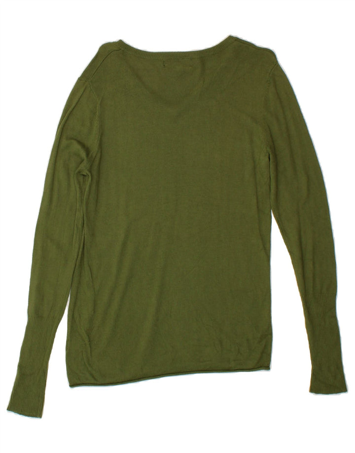 MOSSIMO Womens V-Neck Jumper Sweater UK 12 Medium Green Vintage Mossimo and Second-Hand Mossimo from Messina Hembry 