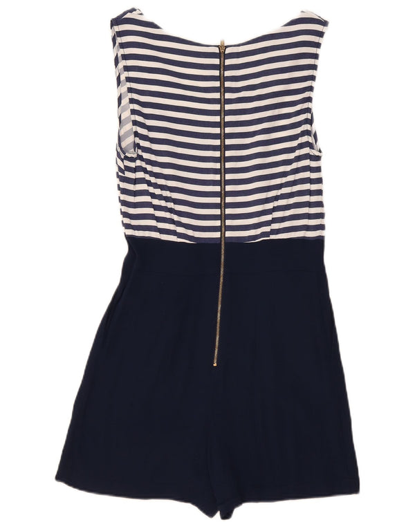 Combi fără mâneci Topshop pentru femei UK 10 mic, bleumarin, viscoză cu dungi