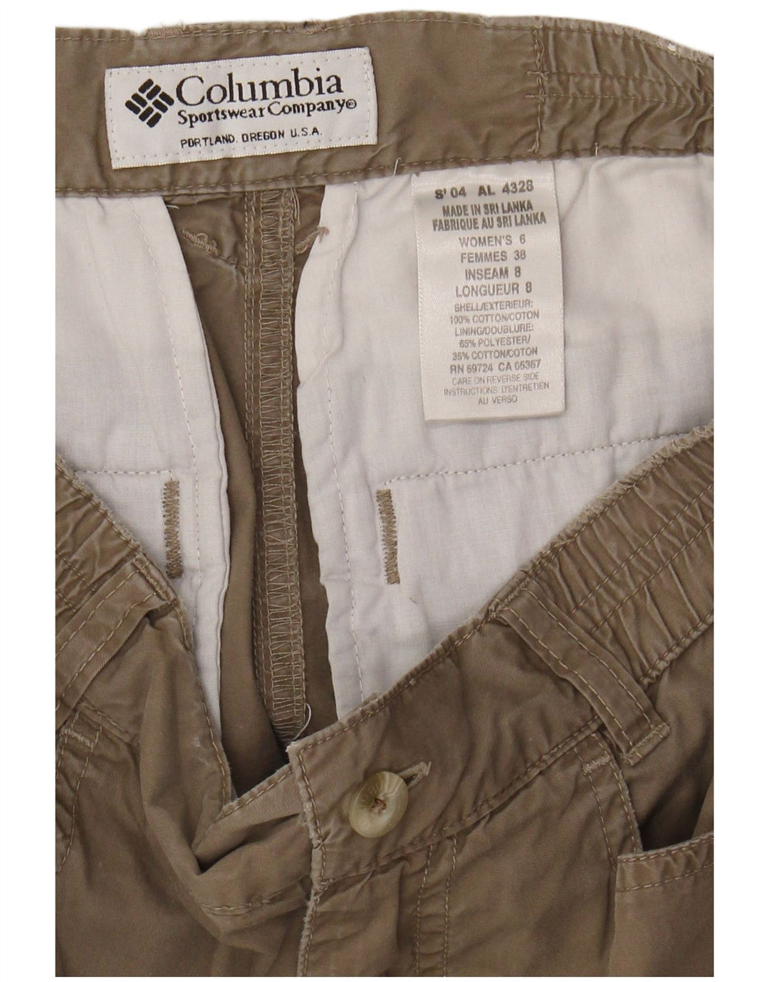 Pantaloni scurti cargo pentru femei COLUMBIA US 9 Medium W28 Bumbac maro