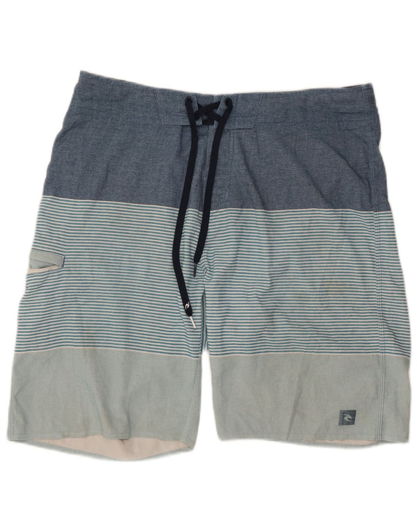 Pantaloni scurți de înot Rip Curl pentru bărbați, cu dungi mari, albastre