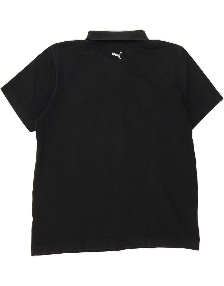 PUMA Mens Polo Shirt XL Black Cotton Vintage Puma and Second-Hand Puma from Messina Hembry 