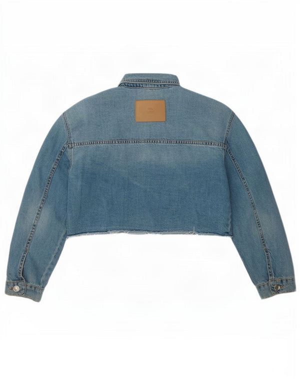 Jachetă Denim Crop Zara Fete 11-12 Ani Bumbac Albastru