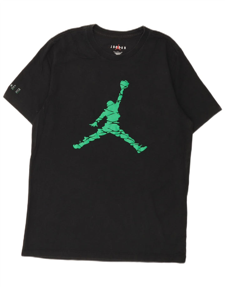 Tricou grafic Jordan pentru bărbați Top mare din bumbac negru
