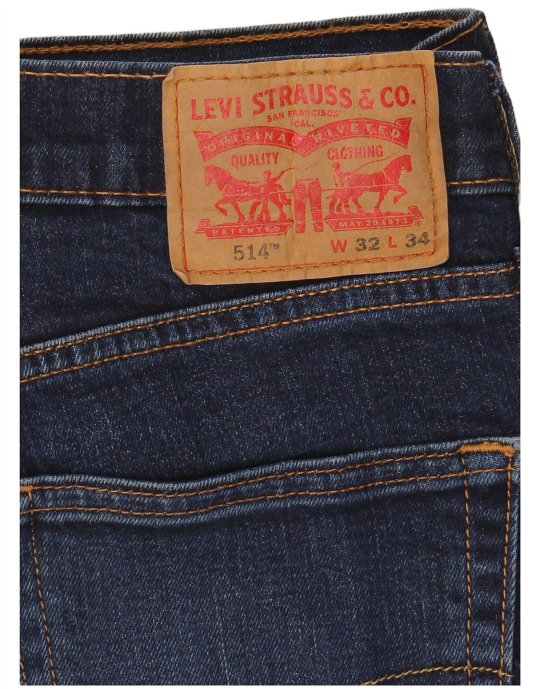 Blugi drepti pentru bărbați Levi's 514 W32 L34 Bumbac bleumarin