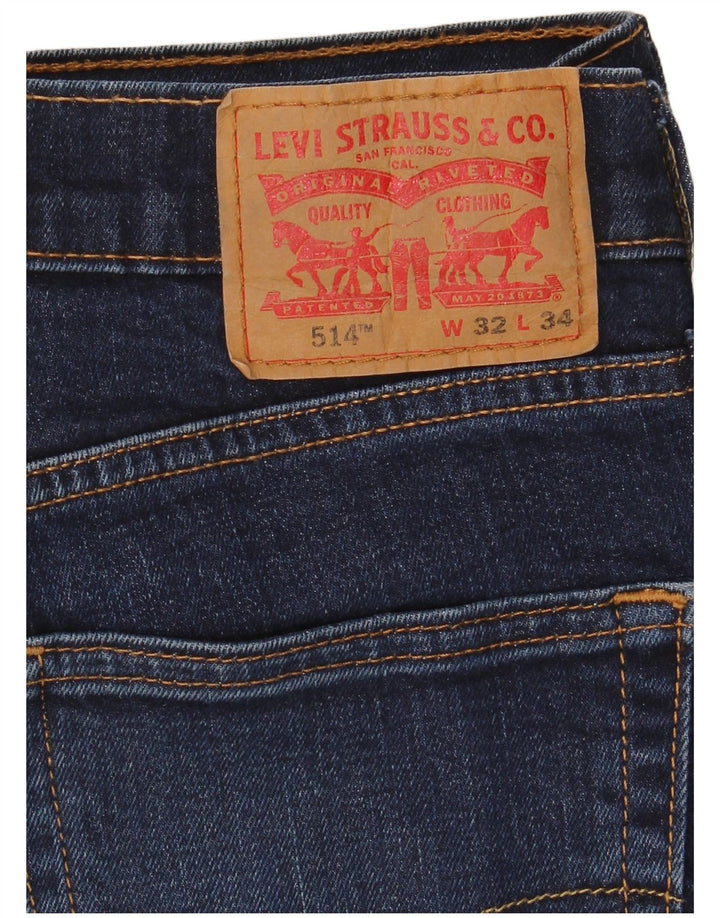 Blugi drepti pentru bărbați Levi's 514 W32 L34 Bumbac bleumarin