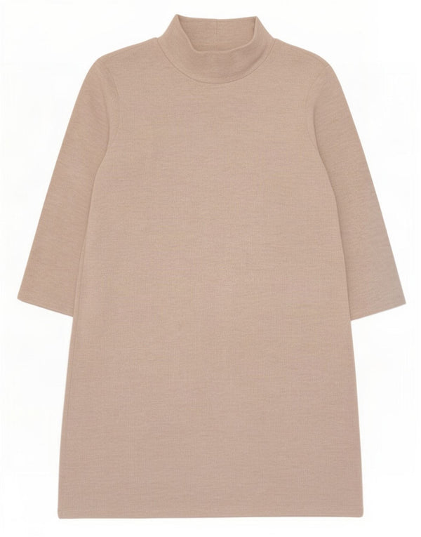 Rochie cu mâneci 3/4 pentru femei Zara UK 12 Poliester mediu bej