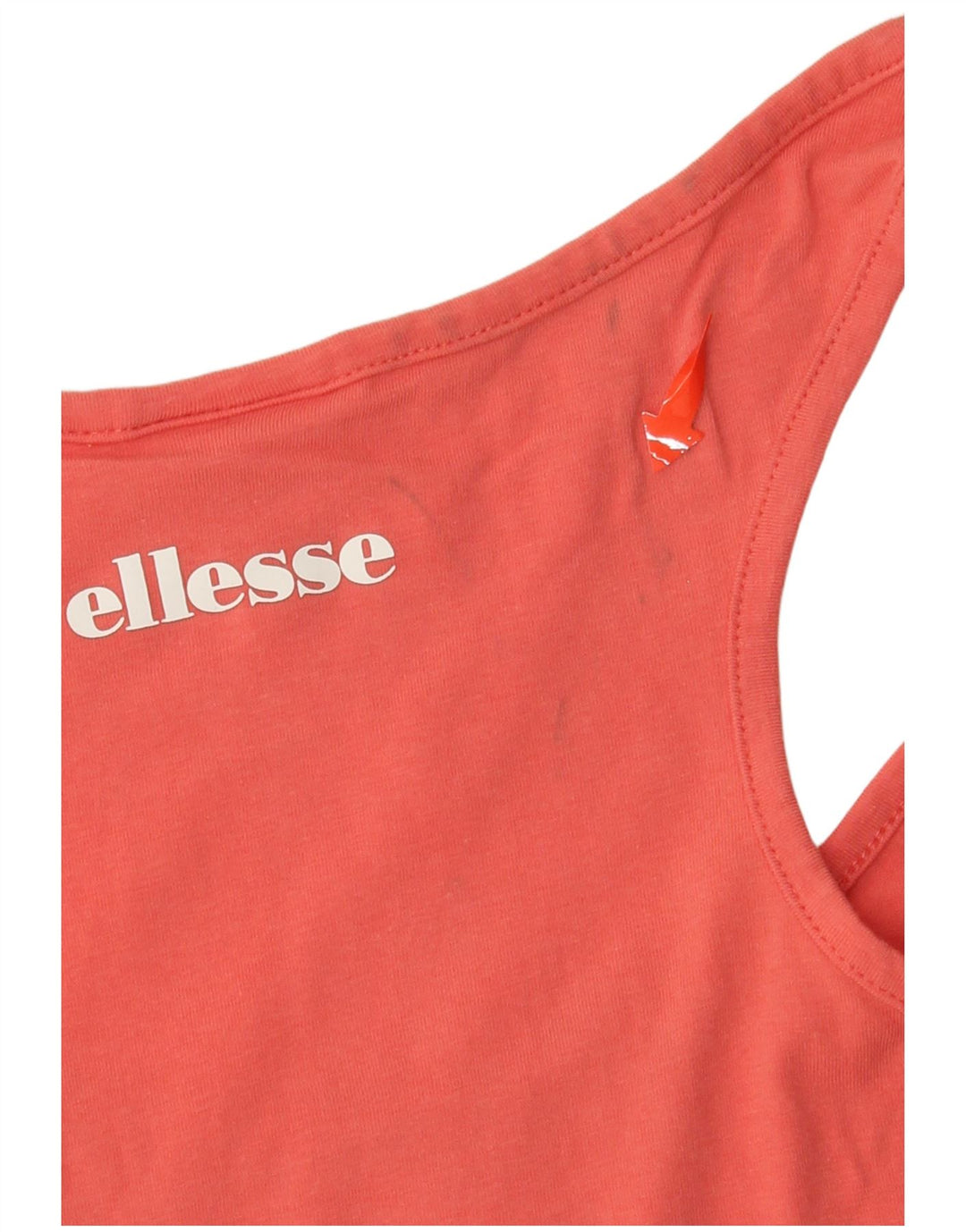 ELLESSE Womens Crop Graphic Vest Top UK 12 Medium Pink Cotton