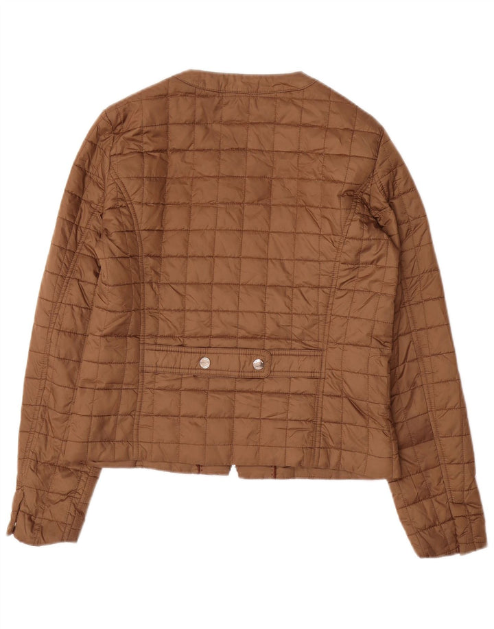 Jachetă matlasată Massimo Dutti pentru femei UK 12 Poliester maro mediu