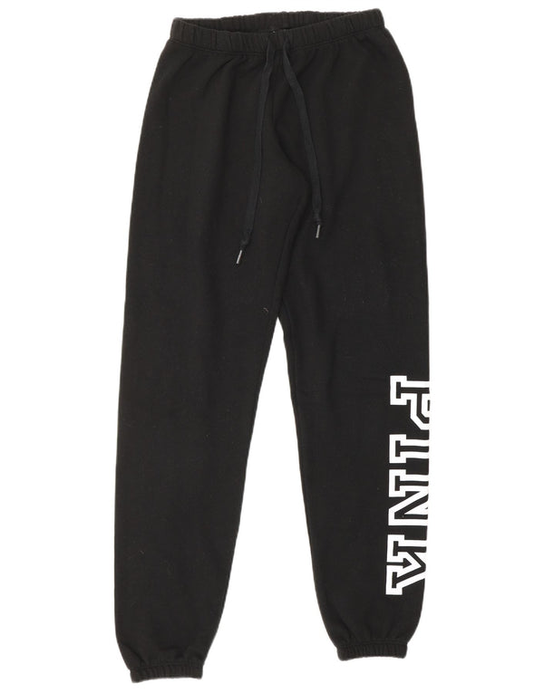 Pantaloni de trening cu grafic pentru femei roz Pantaloni de jogging UK 4 XS Bumbac negru