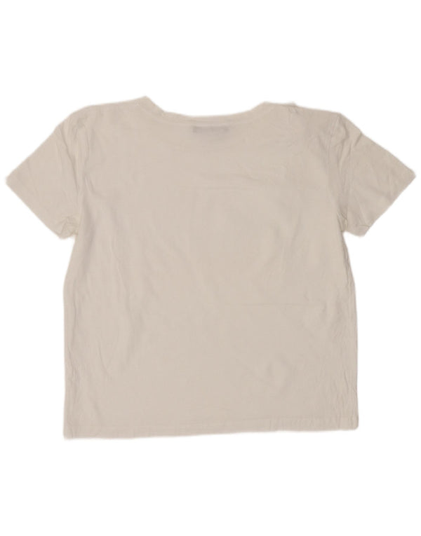Tricou Crop pentru femei Zara UK 10 Small White