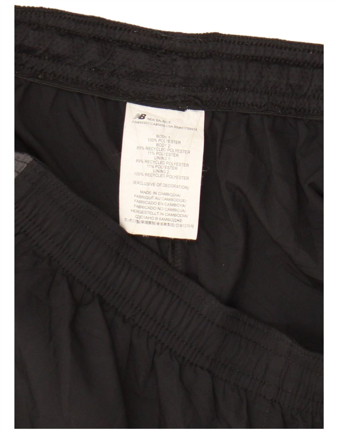 Pantaloni scurți sport New Balance pentru bărbați, mari, negru, poliester color bloc