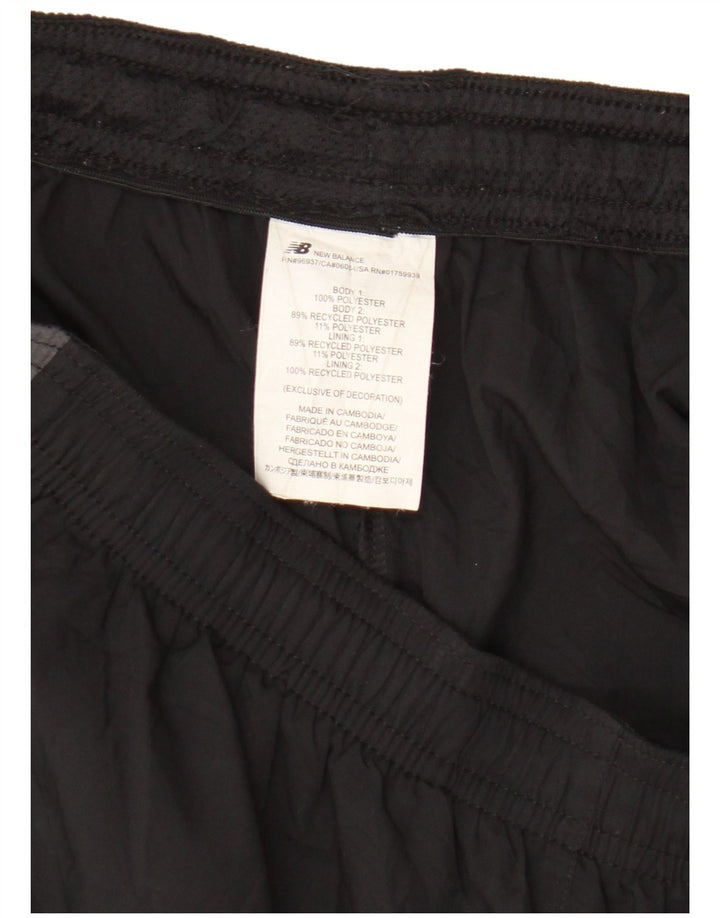 Pantaloni scurți sport New Balance pentru bărbați, mari, negru, poliester color bloc