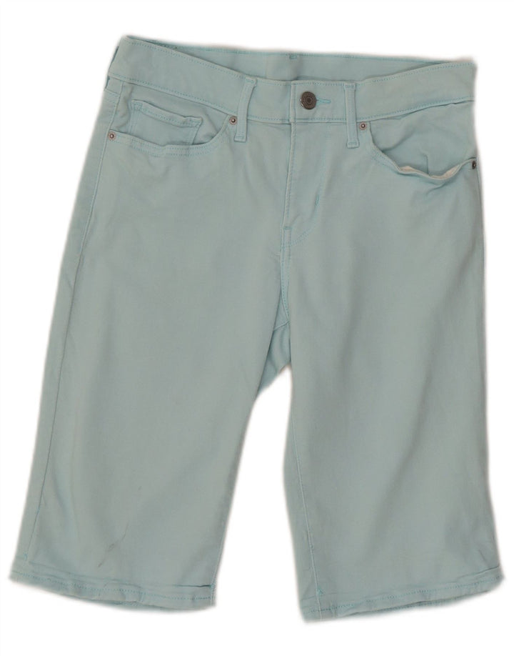 Pantaloni scurți din blugi pentru femei LEVI'S W27, bumbac turcoaz mic