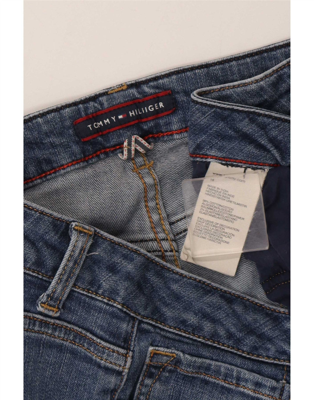 Blugi slim pentru femei Tommy Hilfiger Distressed W36 L31 Bumbac albastru