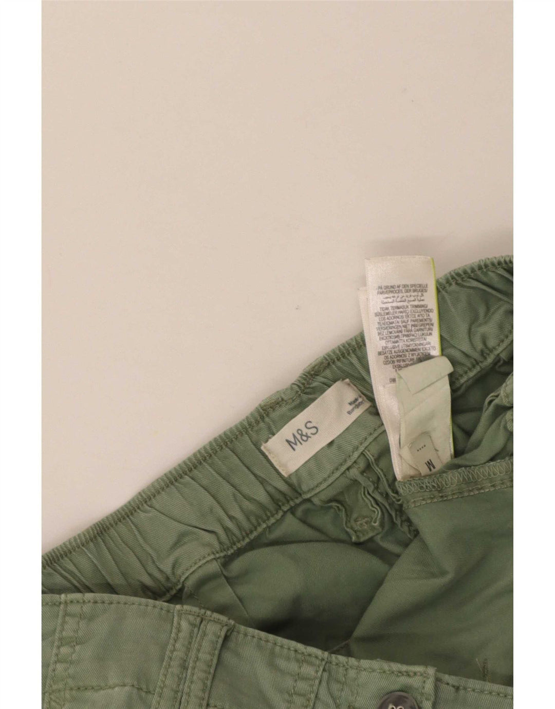 Marks & Spencer Pantaloni Cargo Crop pentru femei Medium W26 L23 Green Lyocell