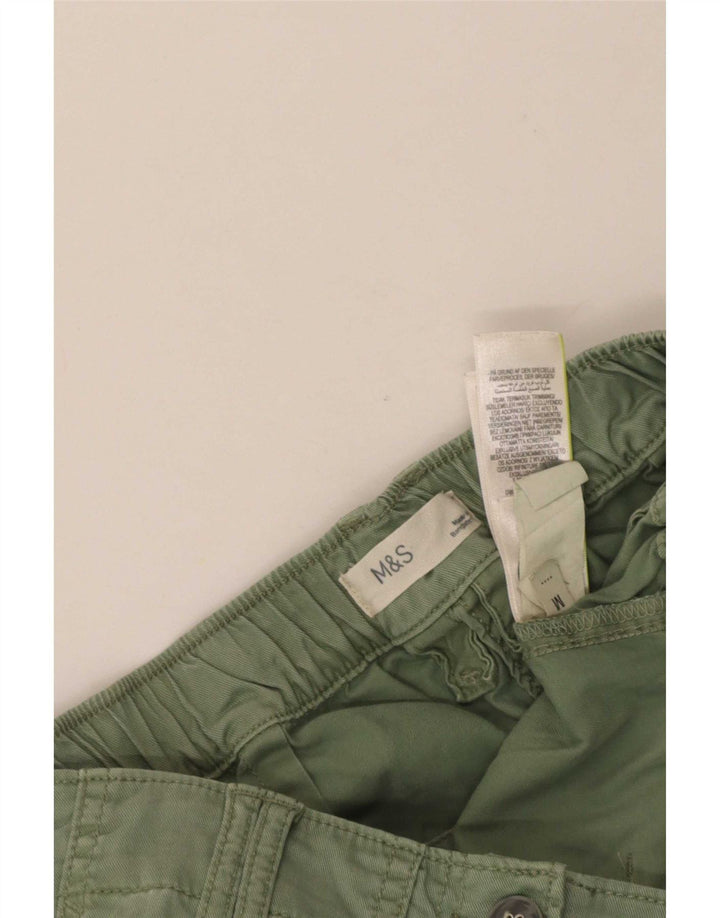 Marks & Spencer Pantaloni Cargo Crop pentru femei Medium W26 L23 Green Lyocell