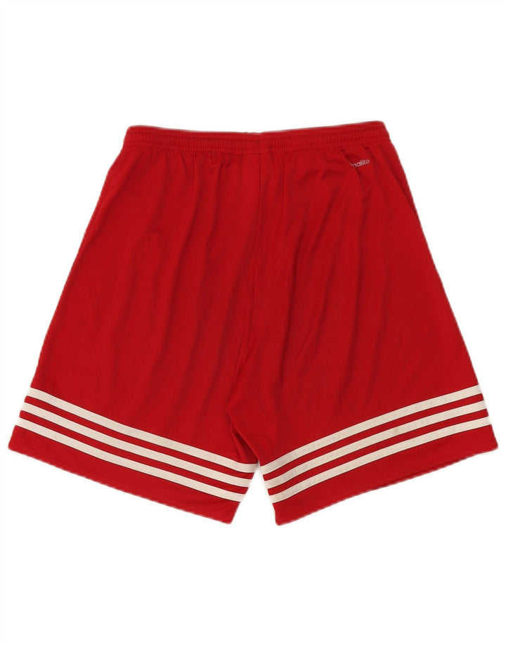Pantaloni scurți sport pentru bărbați Adidas Climalite, poliester roșu mic