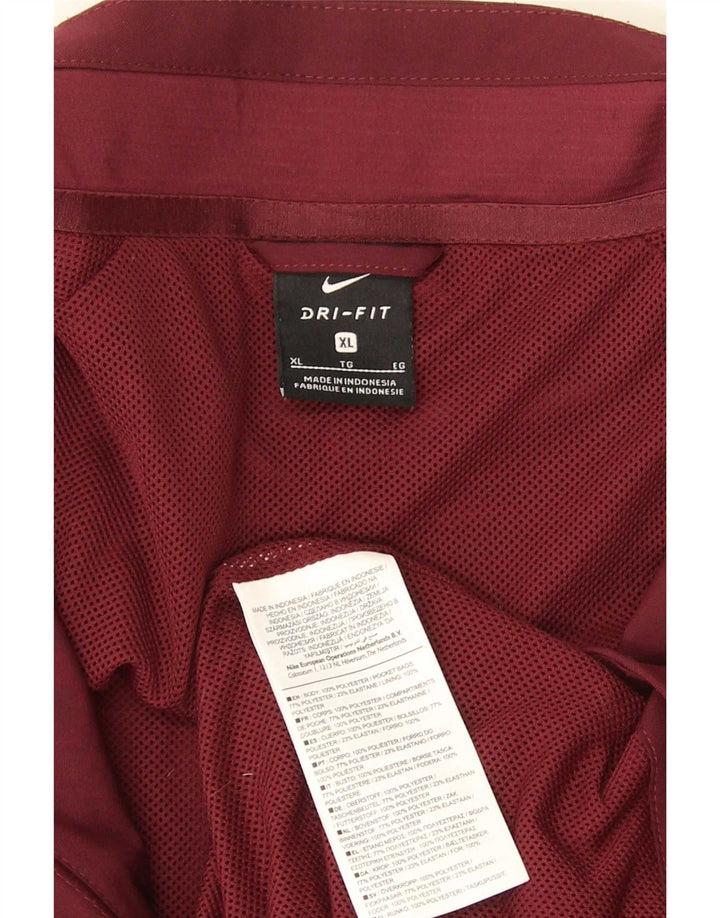 Jachetă de top pentru trening Barcelona pentru bărbați Nike XL Bordeaux, poliester color bloc