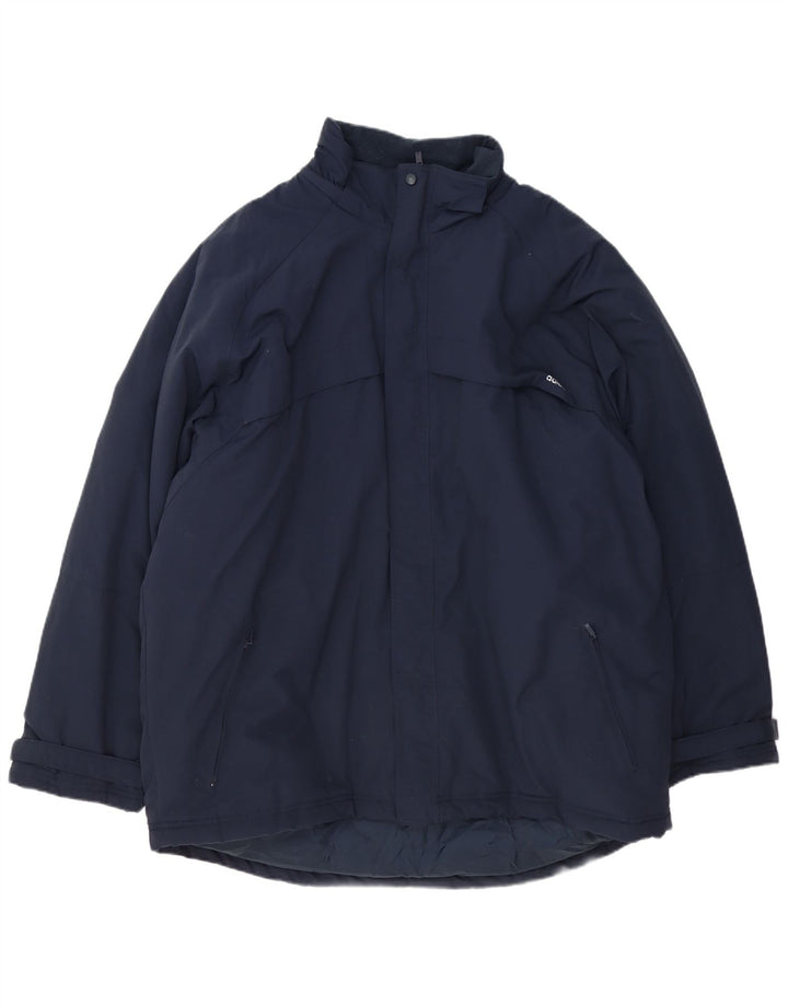 Jachetă căptușită cu grafică Adidas pentru bărbați UK 42 XL poliester bleumarin