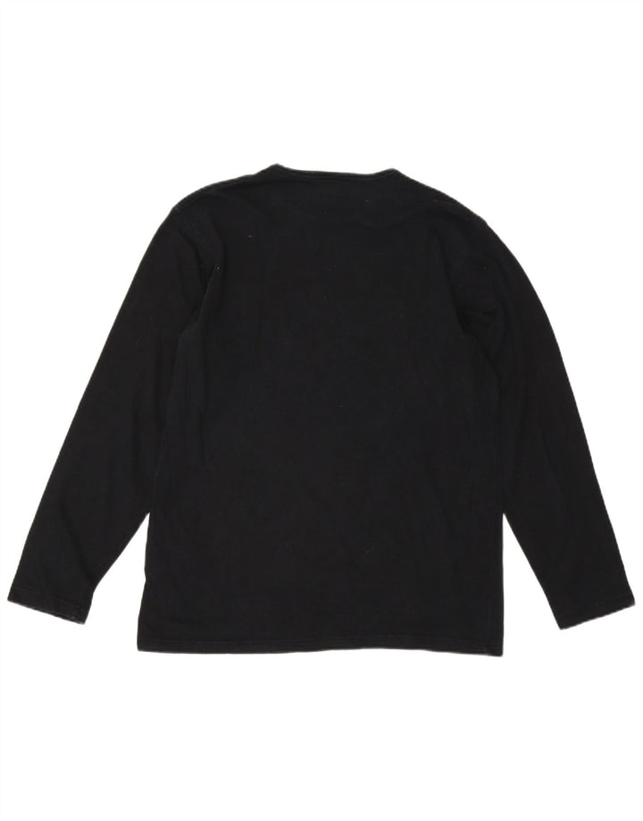 Trussardi Jeans Top pentru bărbați cu mânecă lungă 2XL, viscoză neagră