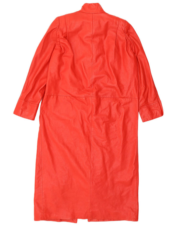 Palton de piele pentru femei VINTAGE UK 16 mare roșu