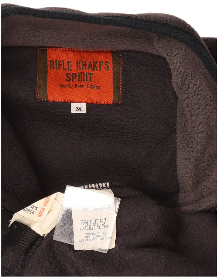 Pulover pentru bărbați Rifle, cu fermoar și gât, poliester, gri mediu