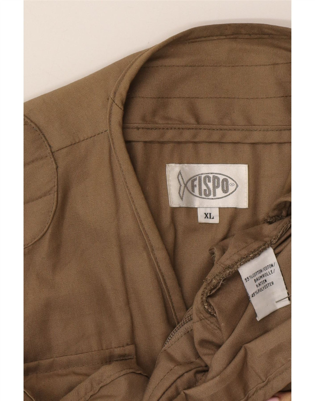 Gilet vintage pentru bărbați, UK 42 XL, bumbac maro