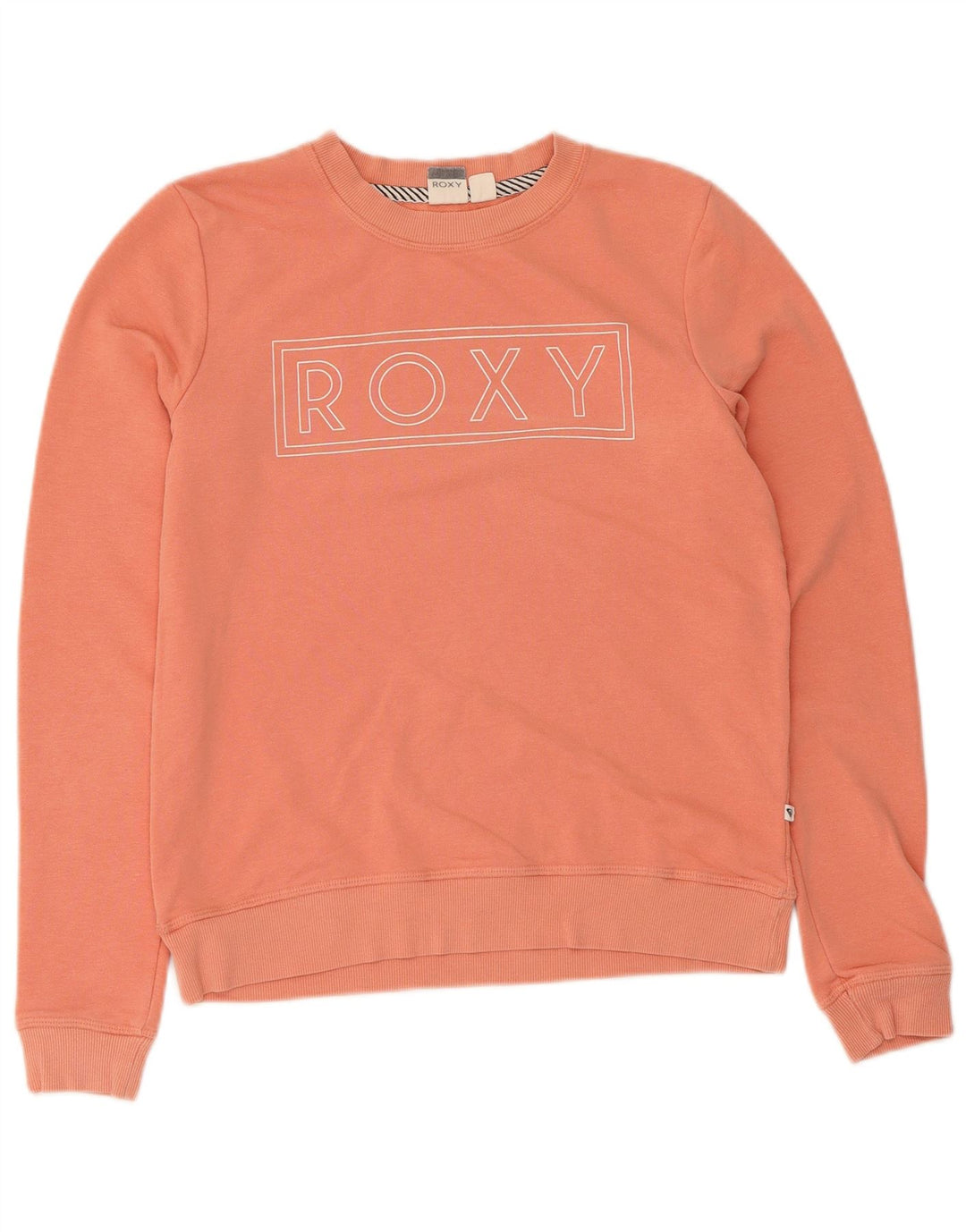 Pulover Roxy pentru damă cu grafică, UK 10, bumbac roz mic