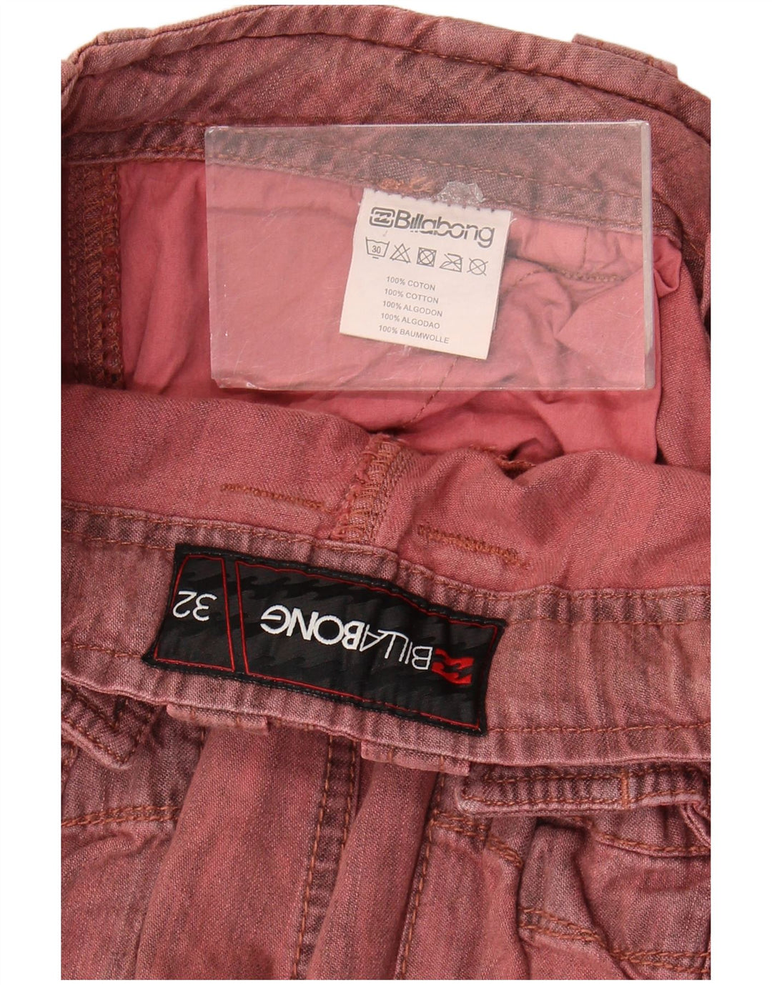 Pantaloni scurți cargo pentru bărbați Billabong W32 bumbac roșu mediu