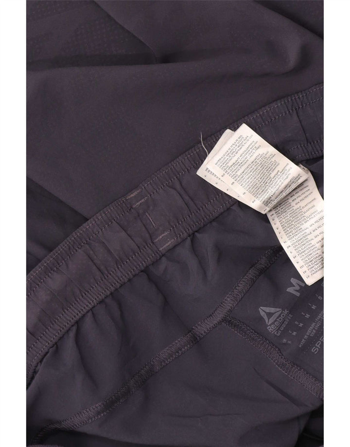 Pantaloni scurți sport Reebok Speedwick Graphic pentru bărbați, poliester camuflaj, gri mediu