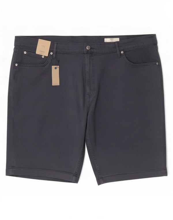 Pantaloni scurți casual stretch pentru bărbați Marks & Spencer W44 2XL Bumbac bleumarin