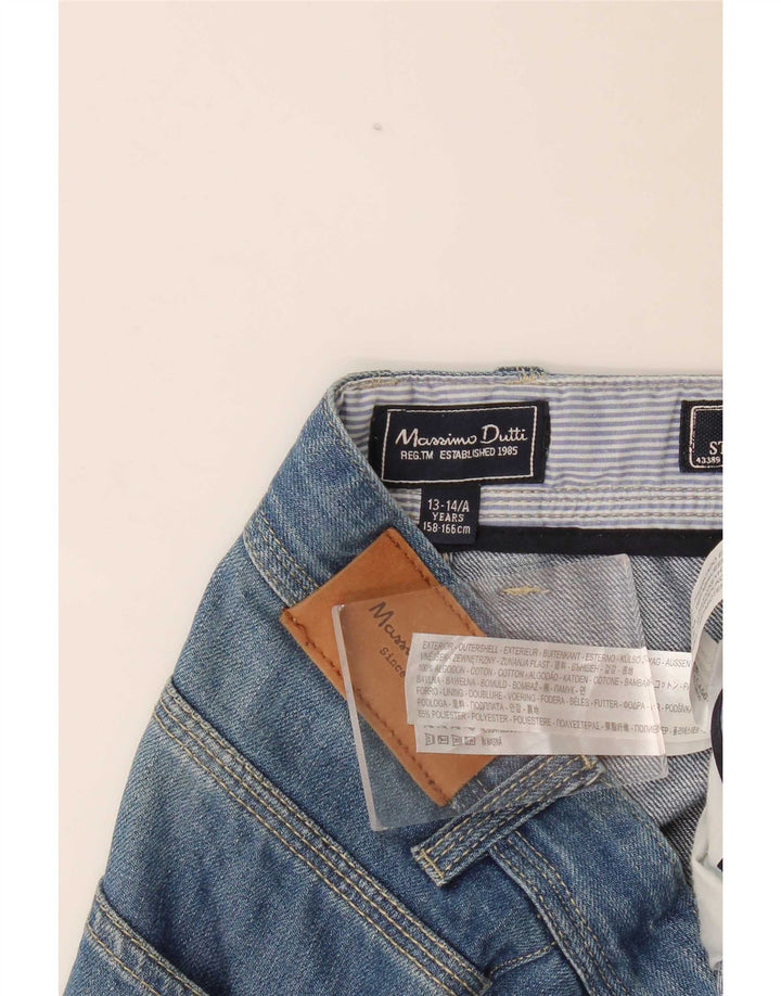 Massimo Dutti Blugi Drepți Băieți 13-14 Ani L30 L34 Albastru