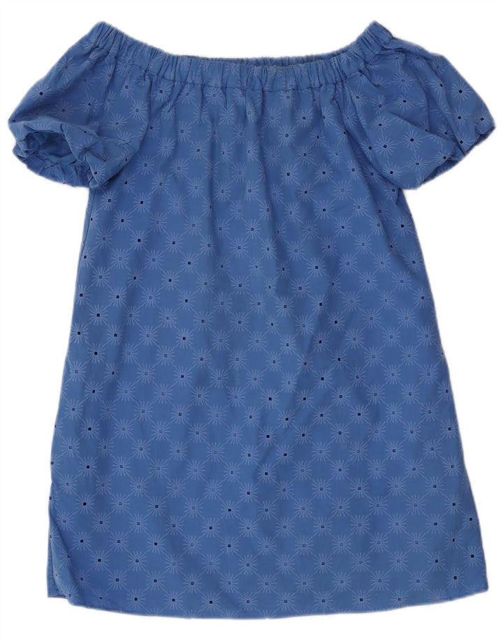 Rochie mini Zara pentru femei cu umăr dezactivat UK 10 Small Blue