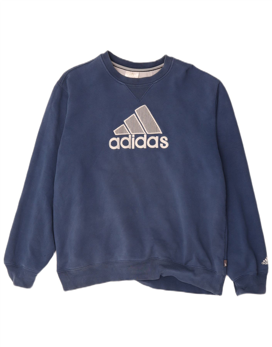 Hanorac grafic pentru bărbați Adidas Pulover mare, albastru bleumarin, bumbac