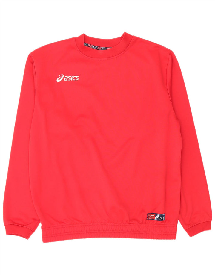 Hanorac Asics pentru bărbați, cu formă regulată, pulover, poliester, roșu mediu Sport