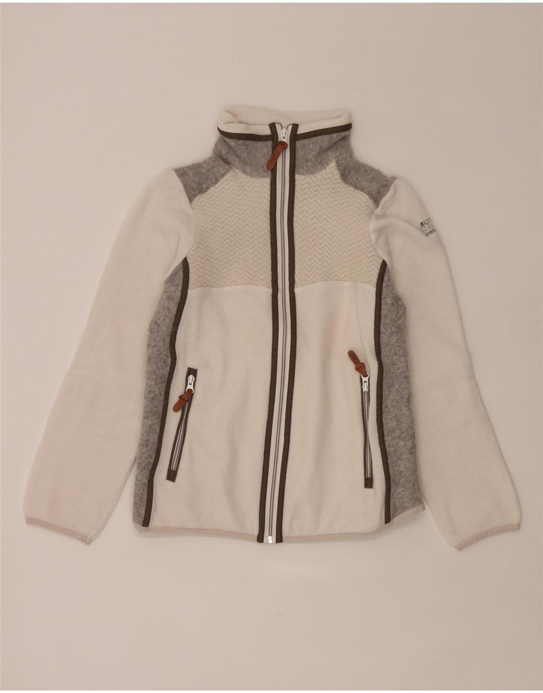 Jachetă fleece pentru femei CMP UK 10 Small White Colorblock
