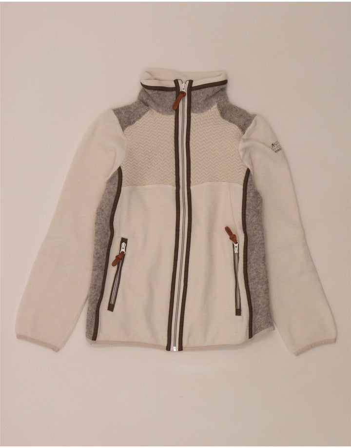 Jachetă fleece pentru femei CMP UK 10 Small White Colorblock