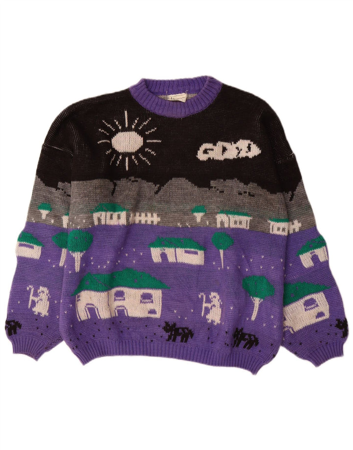 ALTA MODA Pulover cu gât roșu pentru femei UK 16, mare, violet