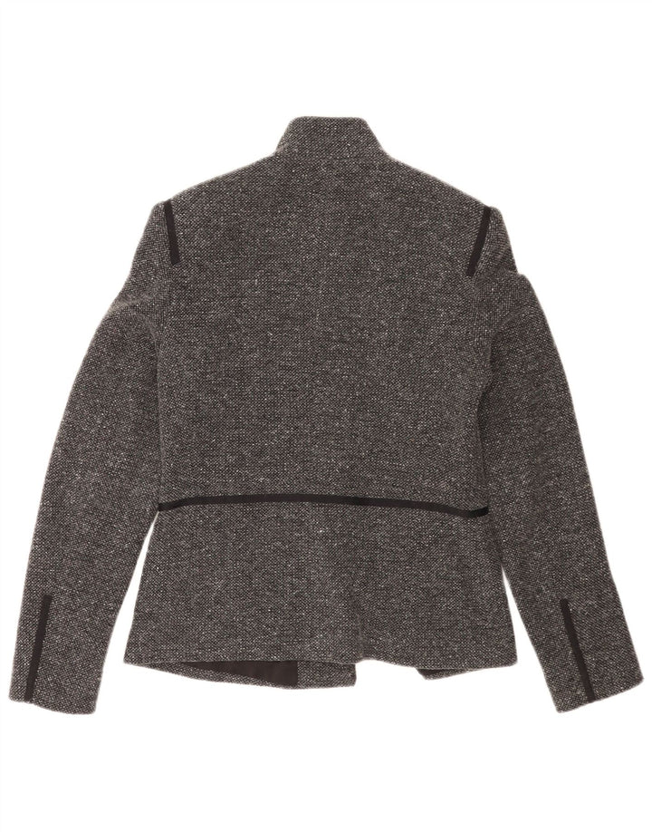 Sacou blazer pentru femei Rene Lezard, cu 4 nasturi, EU 38, gri mediu pete