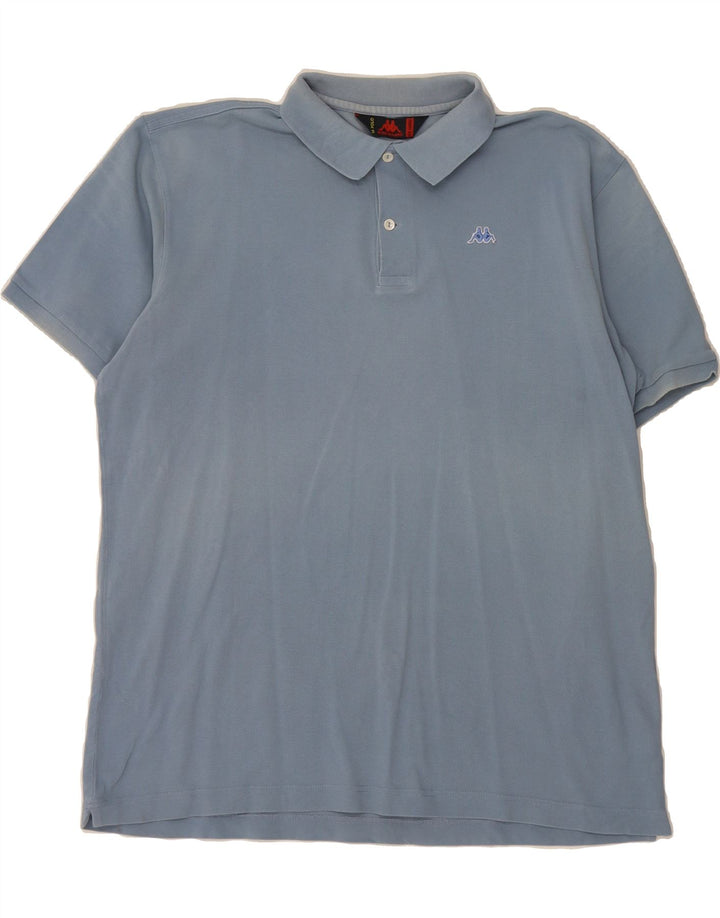 KAPPA Mens Polo Shirt 2XL Blue Cotton Vintage Kappa and Second-Hand Kappa from Messina Hembry 
