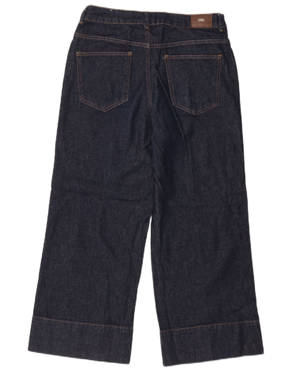 Blugi largi pentru femei Zara EU 40 Medium L30 L27 Bumbac bleumarin