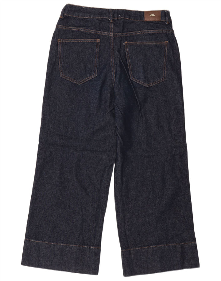 Blugi largi pentru femei Zara EU 40 Medium L30 L27 Bumbac bleumarin