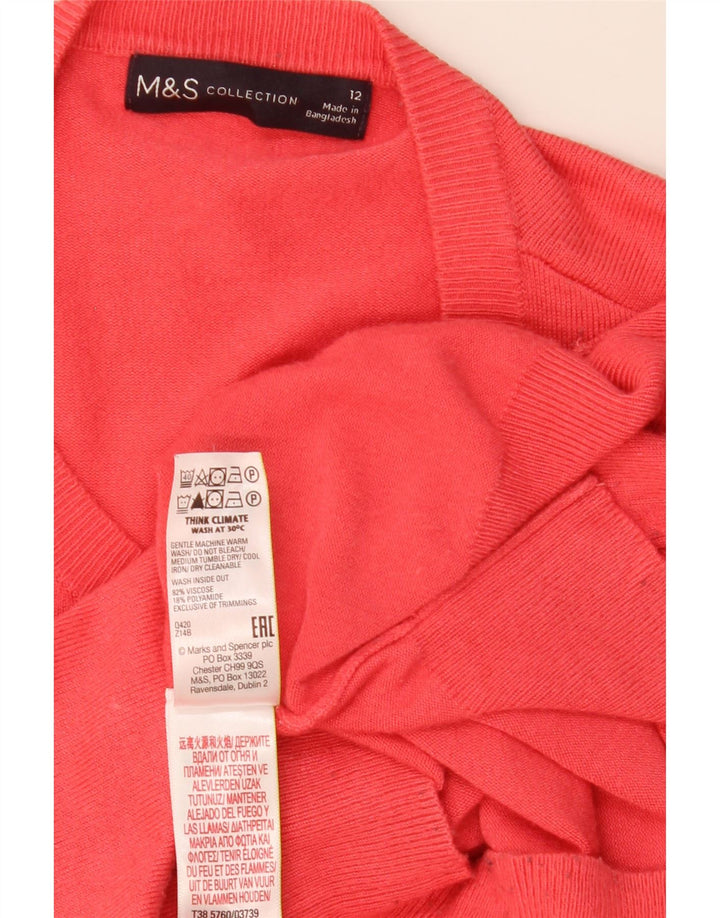 Pulover cardigan pentru femei Marks & Spencer UK 12 Medium Red Viscose